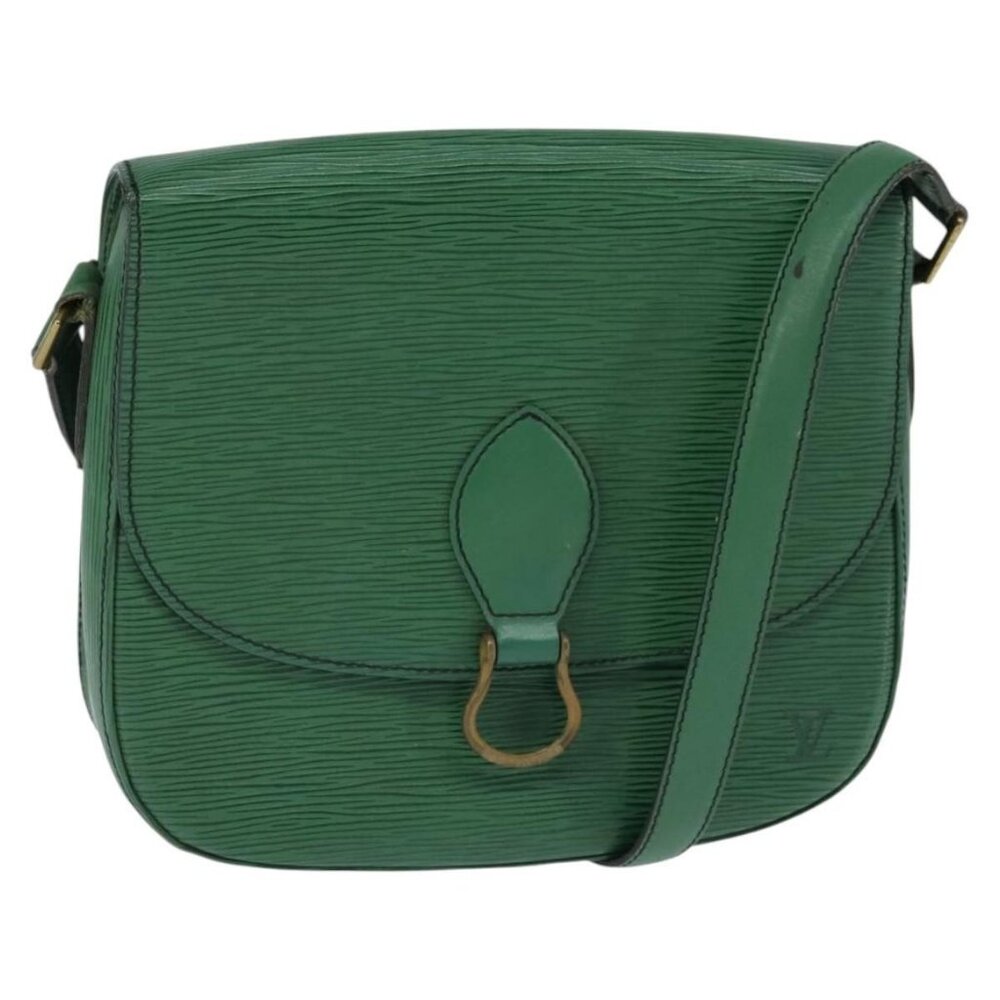 Authentic LOUIS VUITTON Epi Saint Cloud GM Shoulder Bag Green M52194 LV